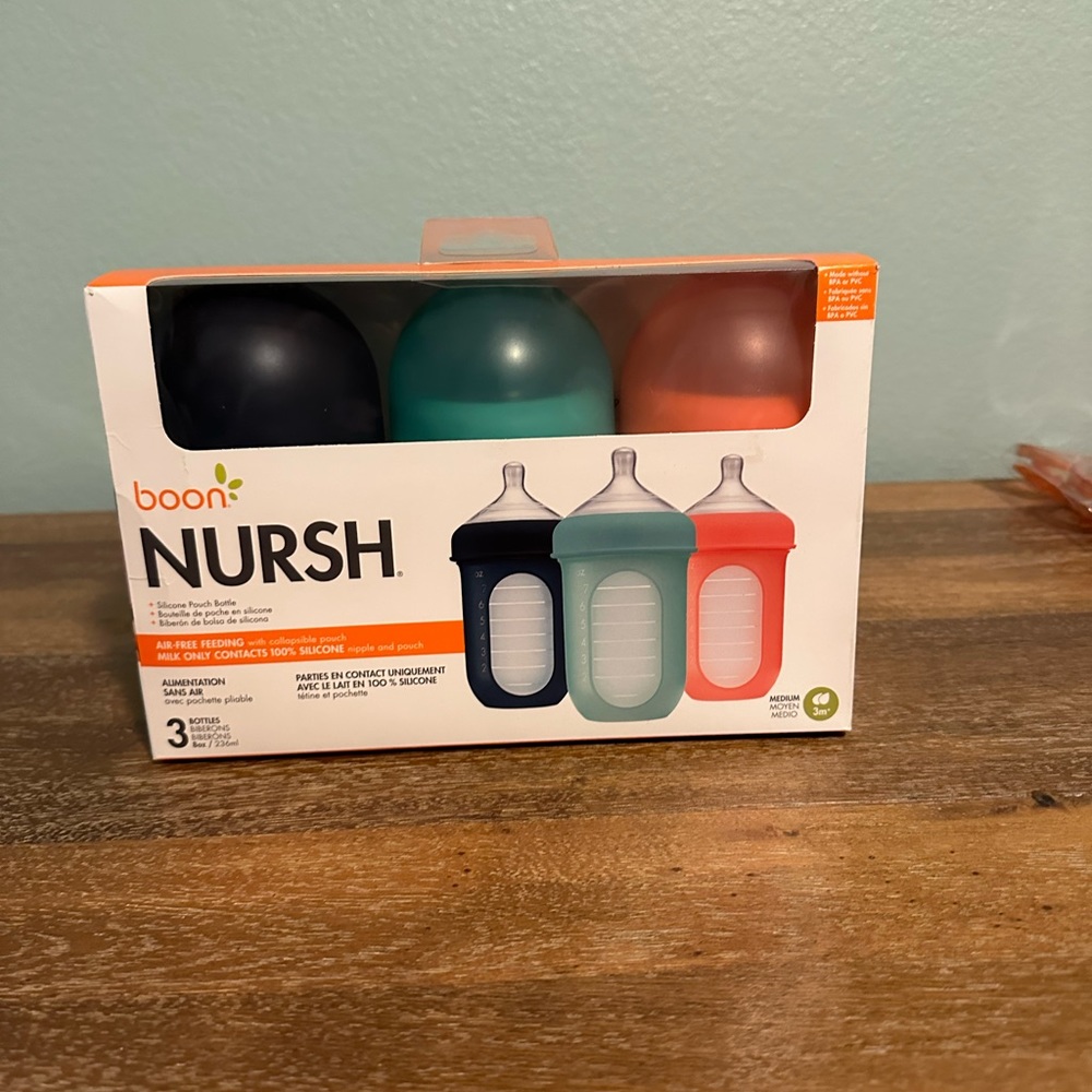 BOON NURSH 8oz bottle set BRAND NEW
